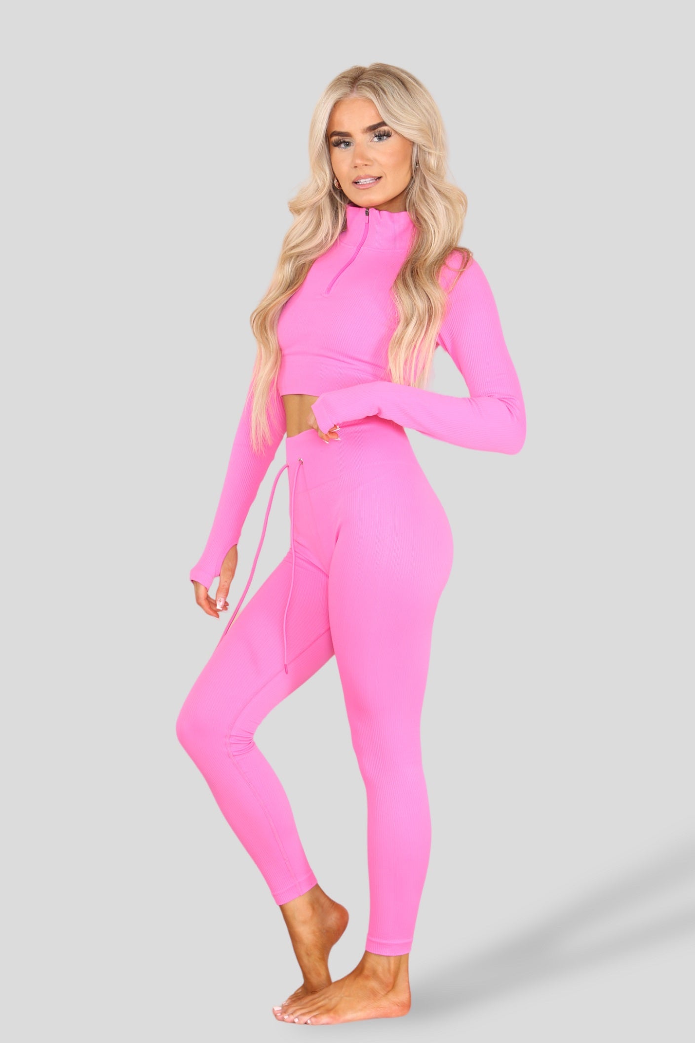 Ribbed Zip Top & Leggings Active Set - Gwen