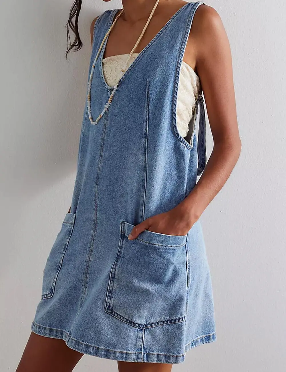 Pocket Denim Mini Dress