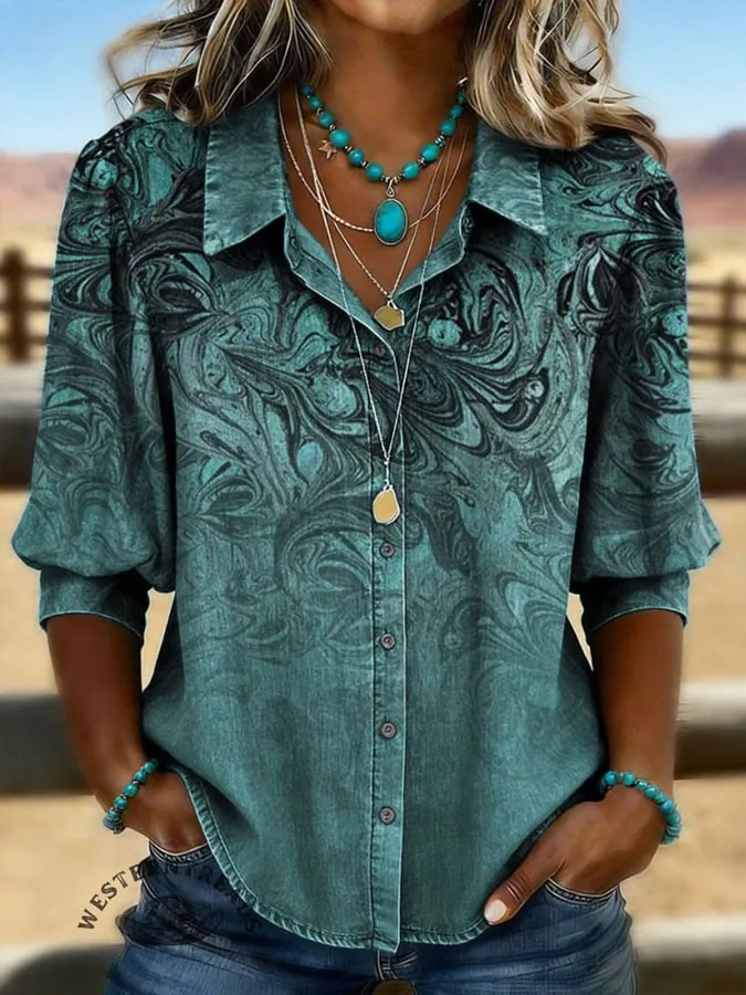 Women's Casual Retro Cotton Linen Shirt
