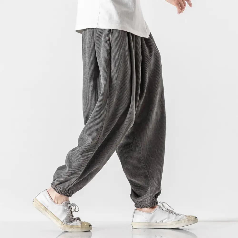 Textured Corduroy Harem Pants