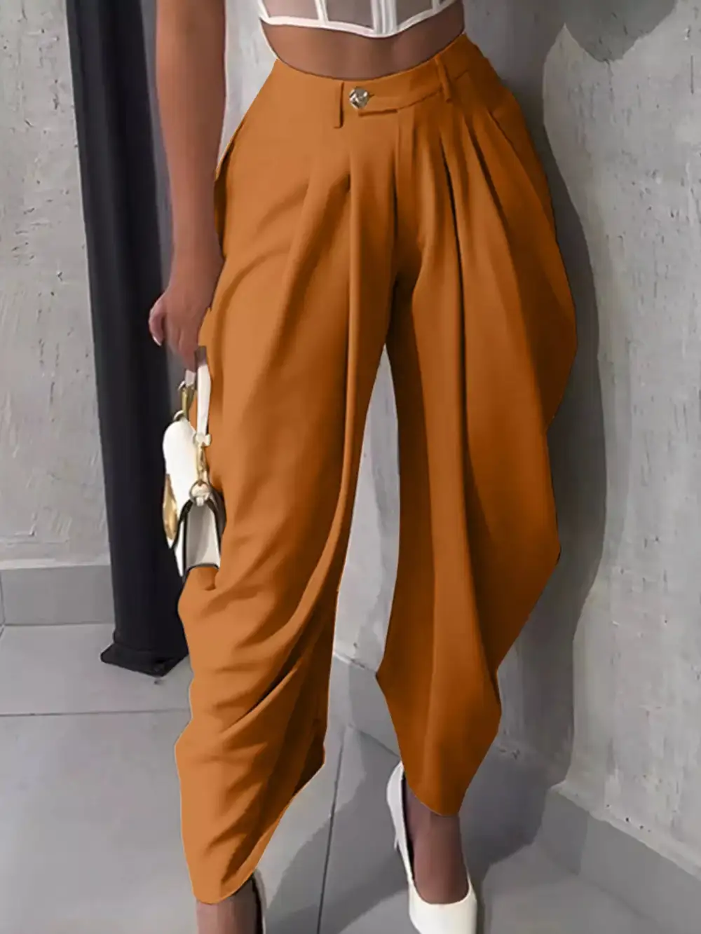 Everyday High Waisted Wide Leg Pleated Pants