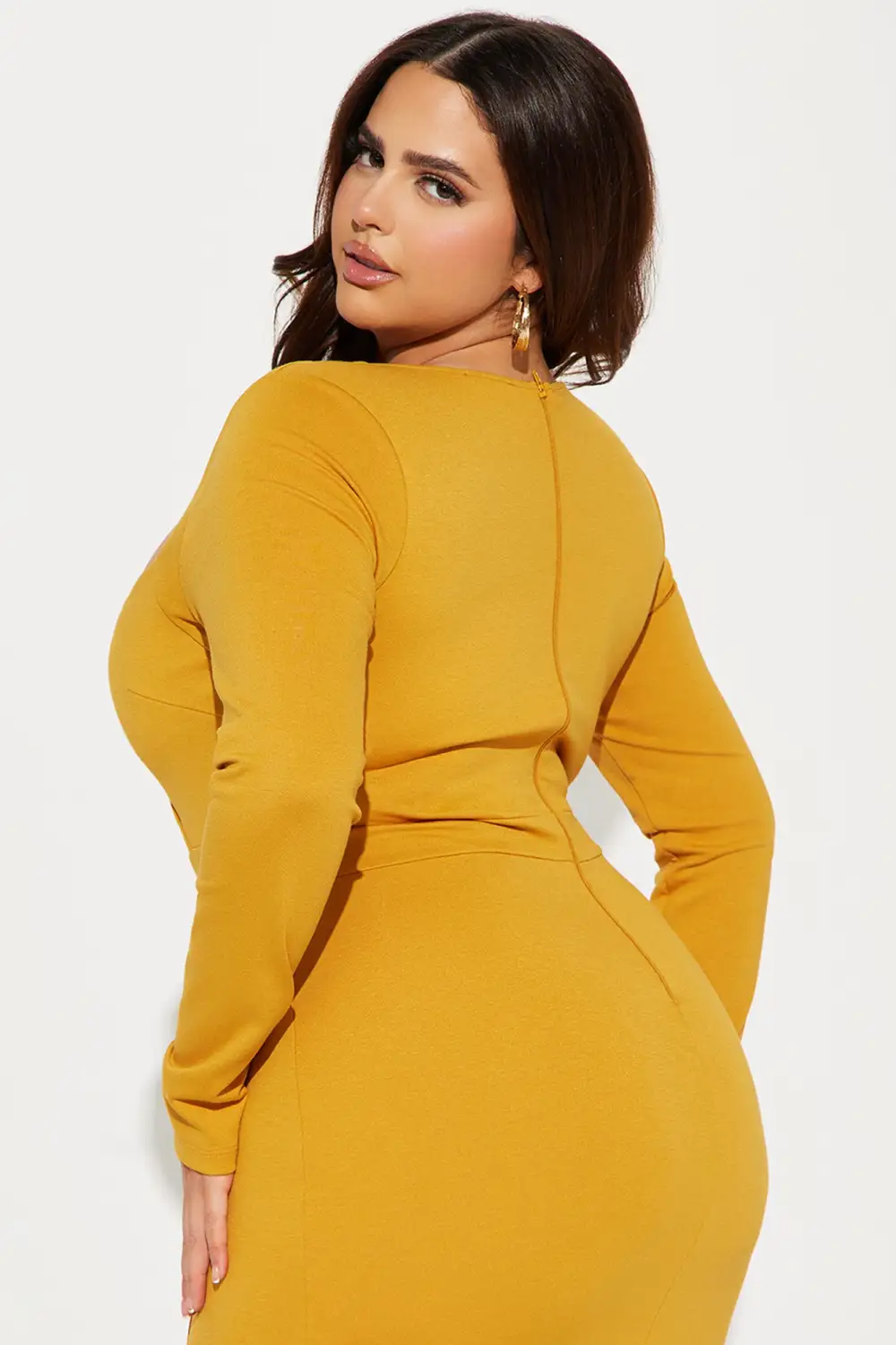 Big Promotion Midi Dress - Mustard