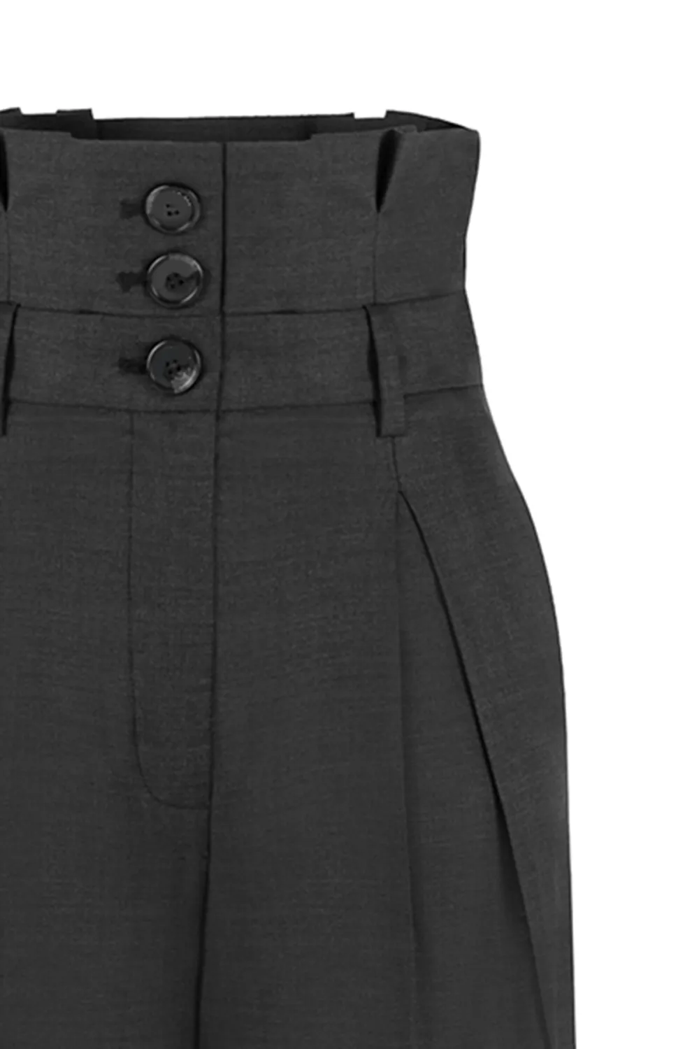 High Waist Pants-Dark Grey