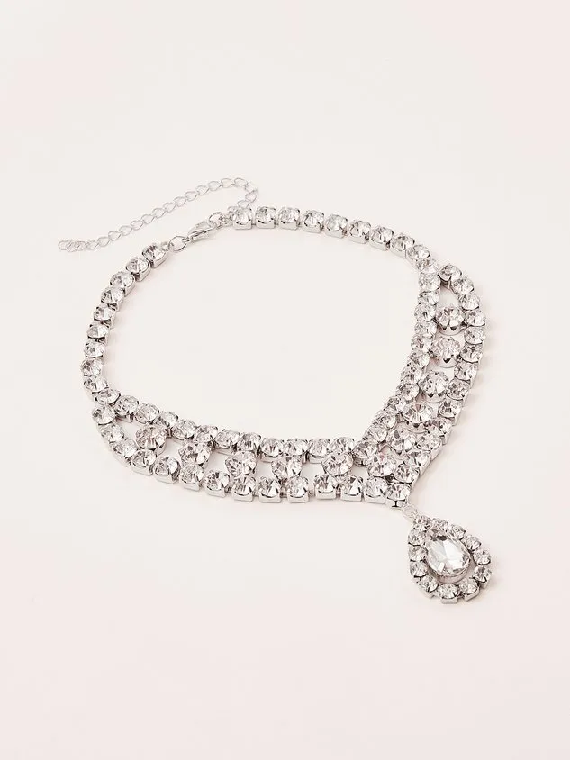 Elegant Full Diamond Luxury Necklace Choker Fashion Party Female Jewelry