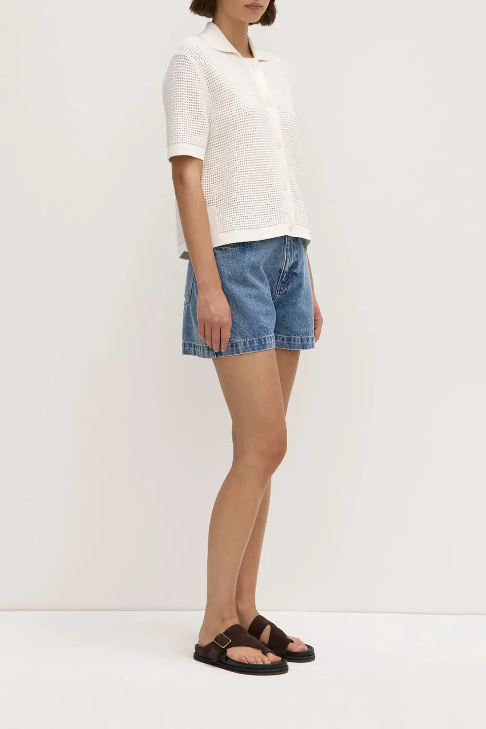 Side Opening Short Sleeved Shirt