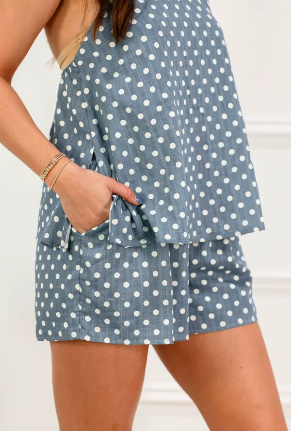 Studio Dot Halter Shorts Set
