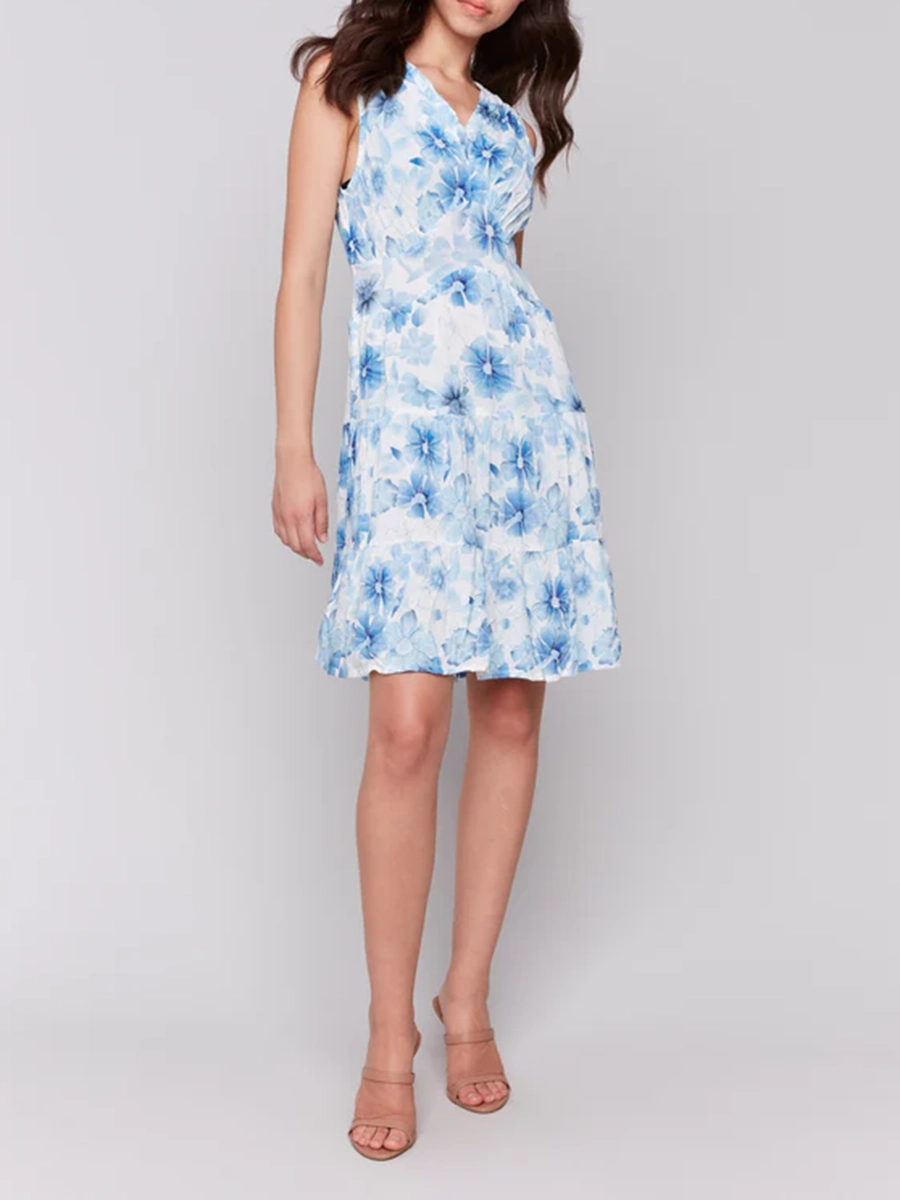 Abstract Print Fashion A-Line Dress