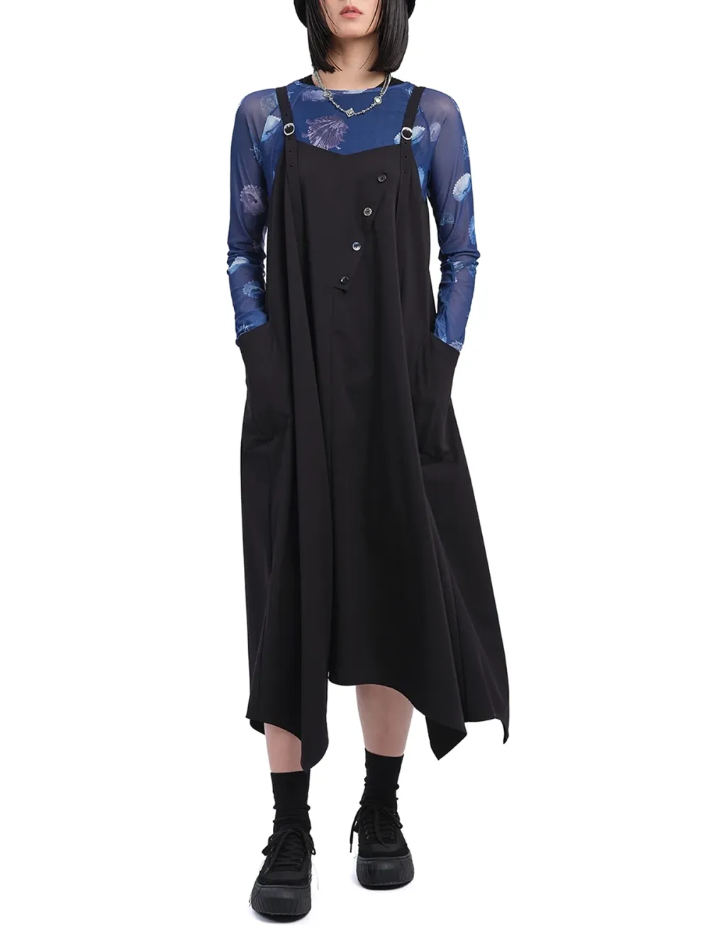 Black Vest - Style Asymmetric Dress
