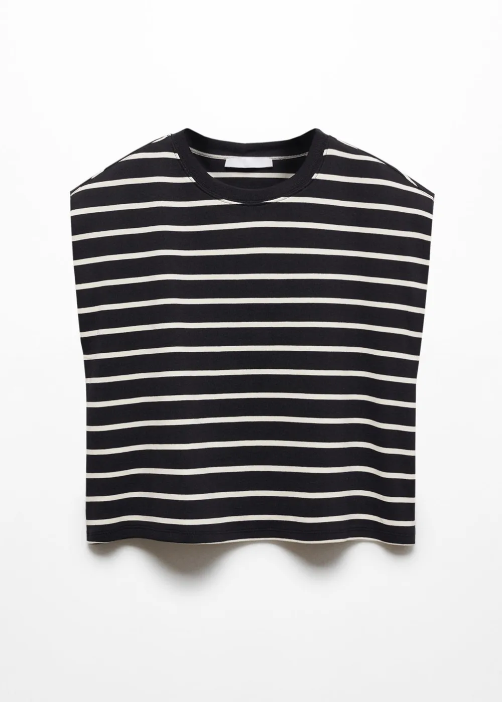 Shoulder pad stripped t-shirt