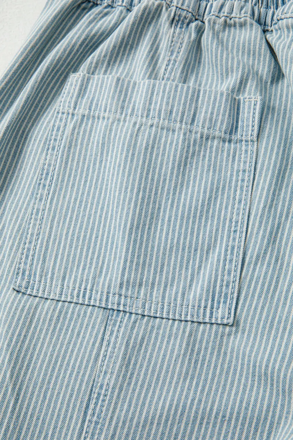 Drawstring Stripe Mid Rise Waist Jeans