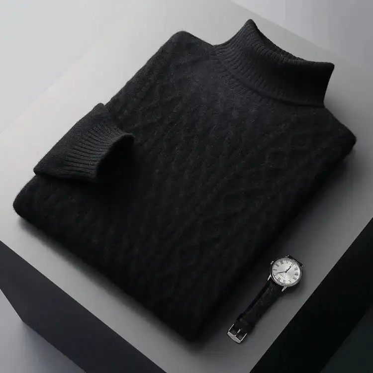 Merino Turtleneck Knit Sweater