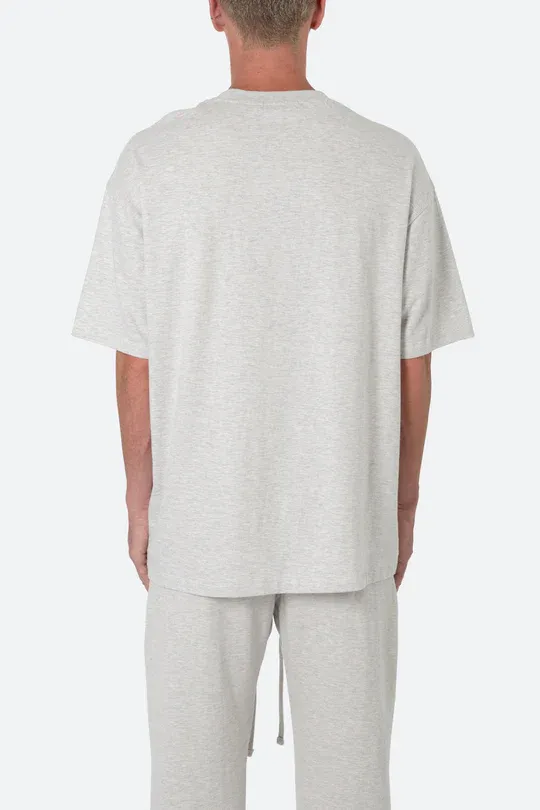 LIGHT GRAY OVERSIZED CREW NECK T-SHIRT