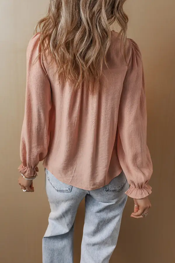 Everyday Floral Embroidered Textured Blouse