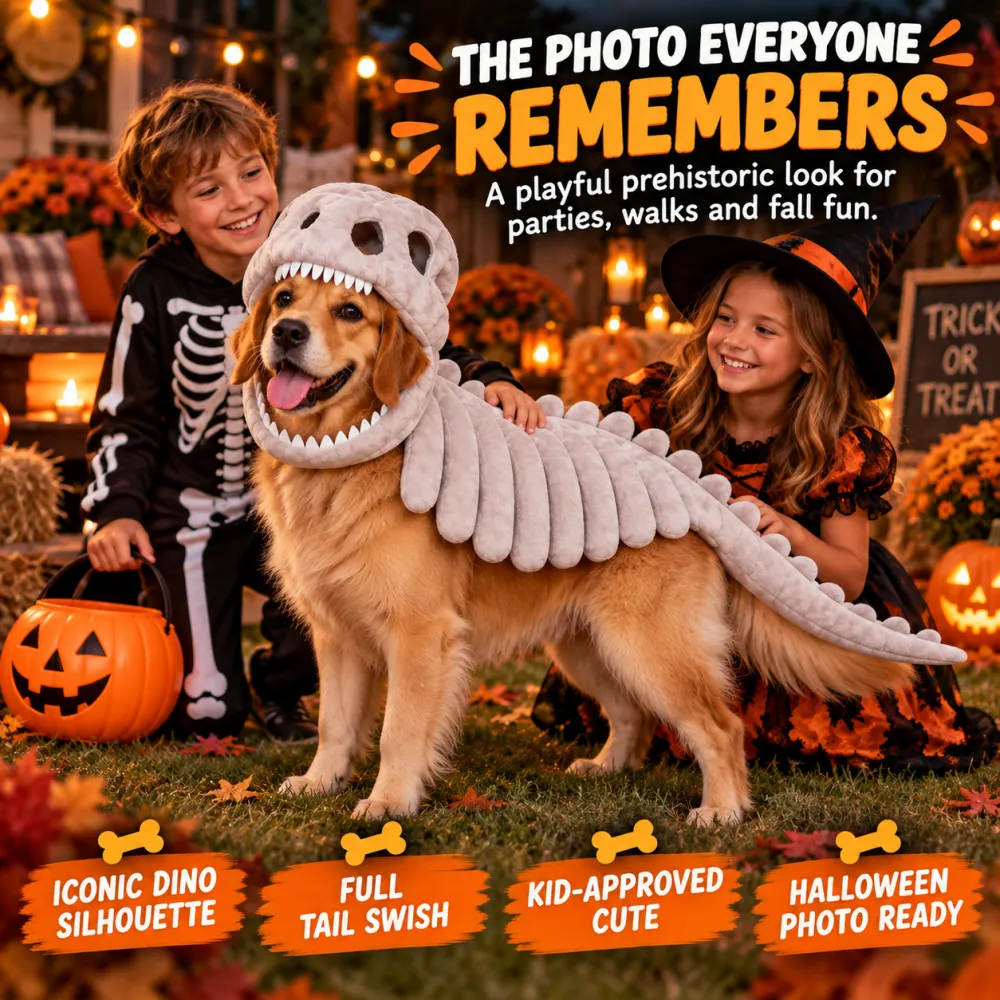 Pet Dinosaur Skeleton Costume