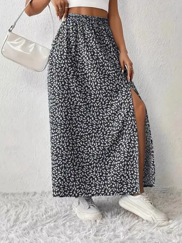 Slit Printed Ease So Skirt
