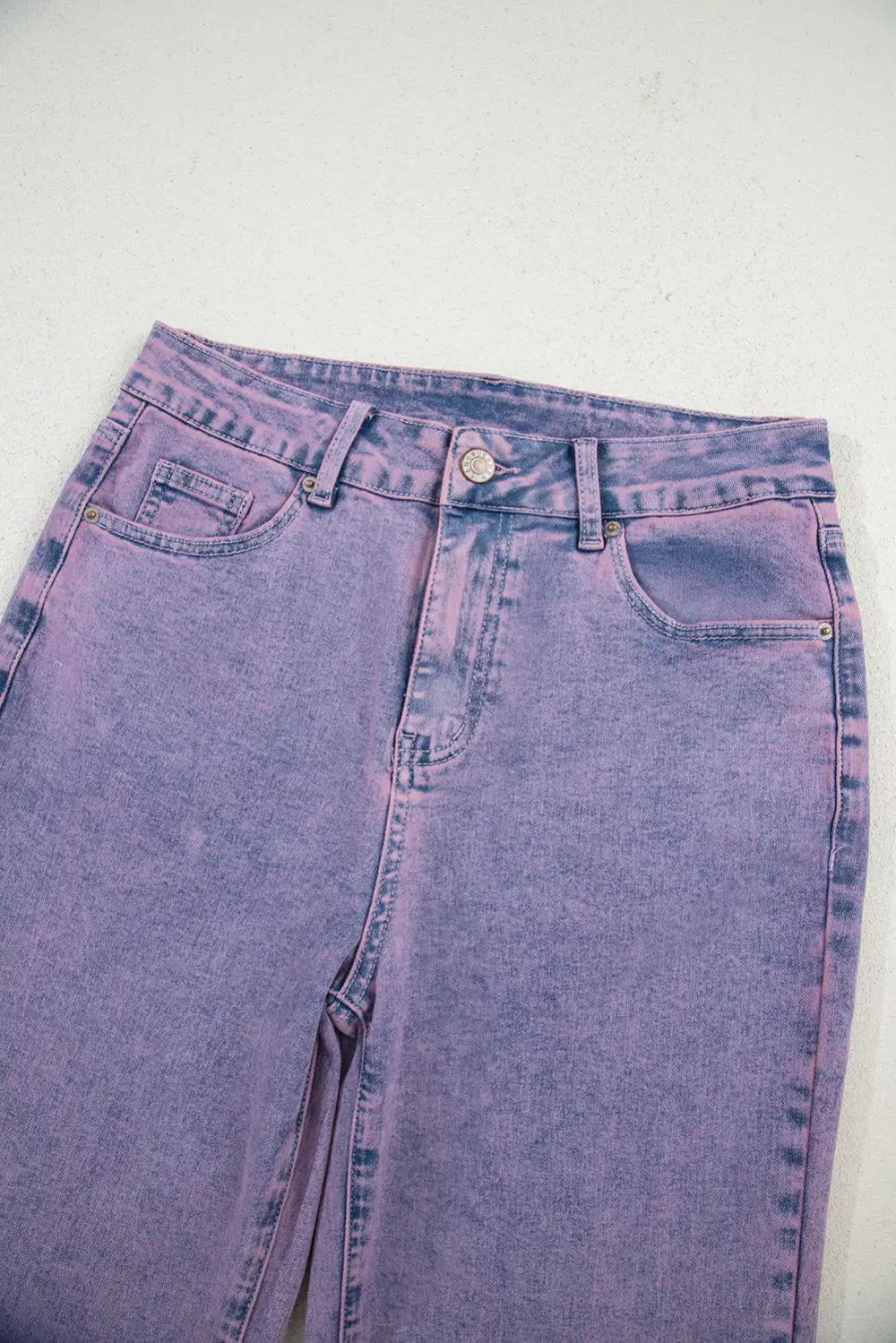 Petal Vintage Wash Frayed Hem Ankle Length Jeans