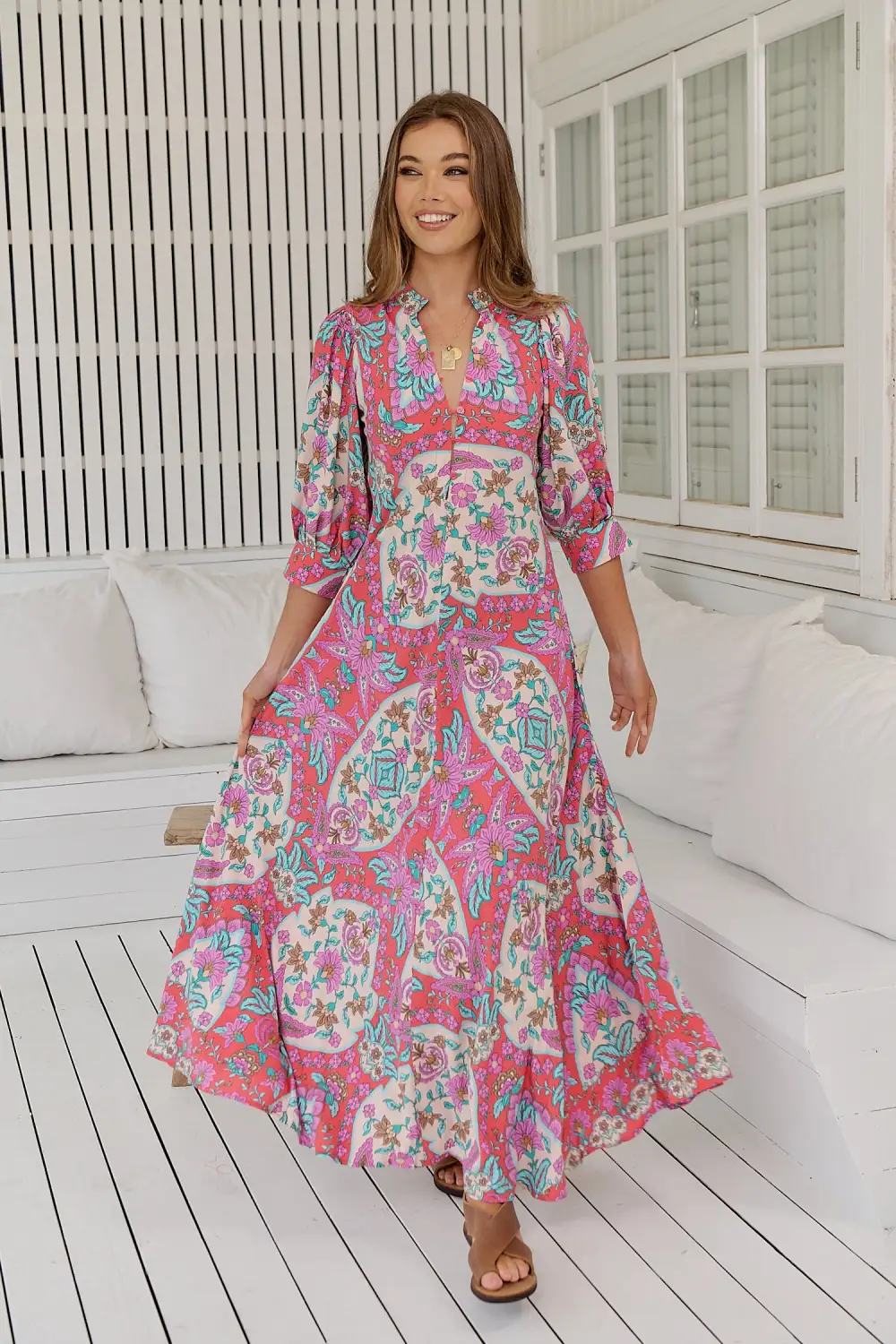 Zoie Maxi Dress - Daiquiri