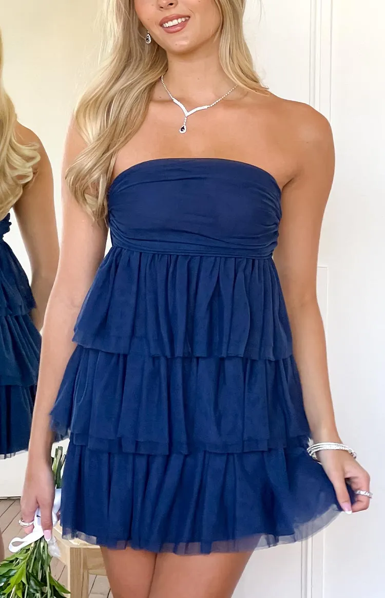 Strapless Frills Girl Party Mini Dress