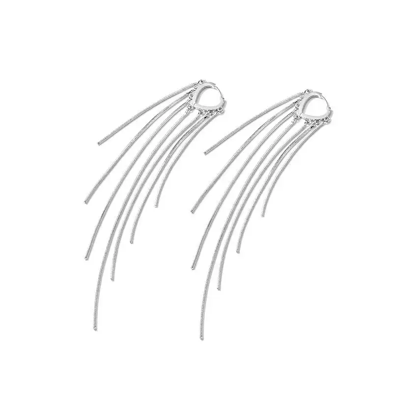 Gold Plated Long Tassel Earrings for Women