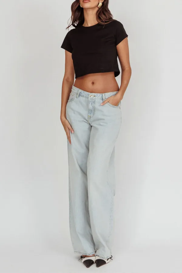 Cotton Loose Low Rise Jeans