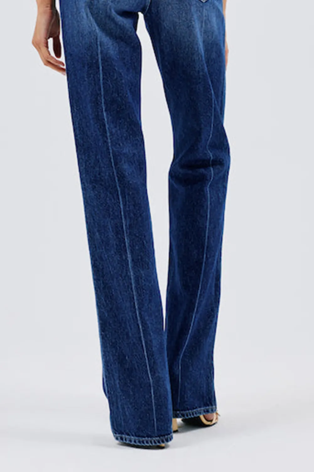 Straight-Leg Denim Pants