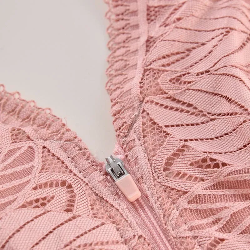 Front Zipper Push Wireless Bra