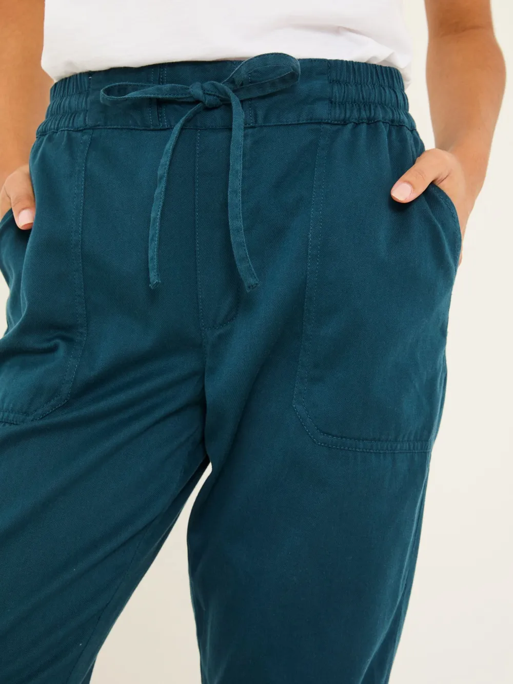 Lyme Teal Blue Cuffed Joggers