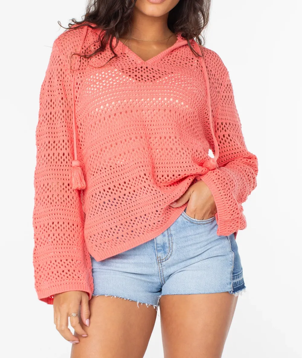 Women's Knitted Hooded Sweater