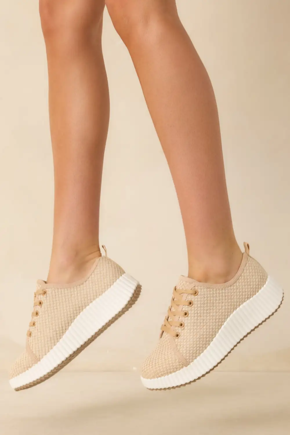 Woven Platform Sneakers