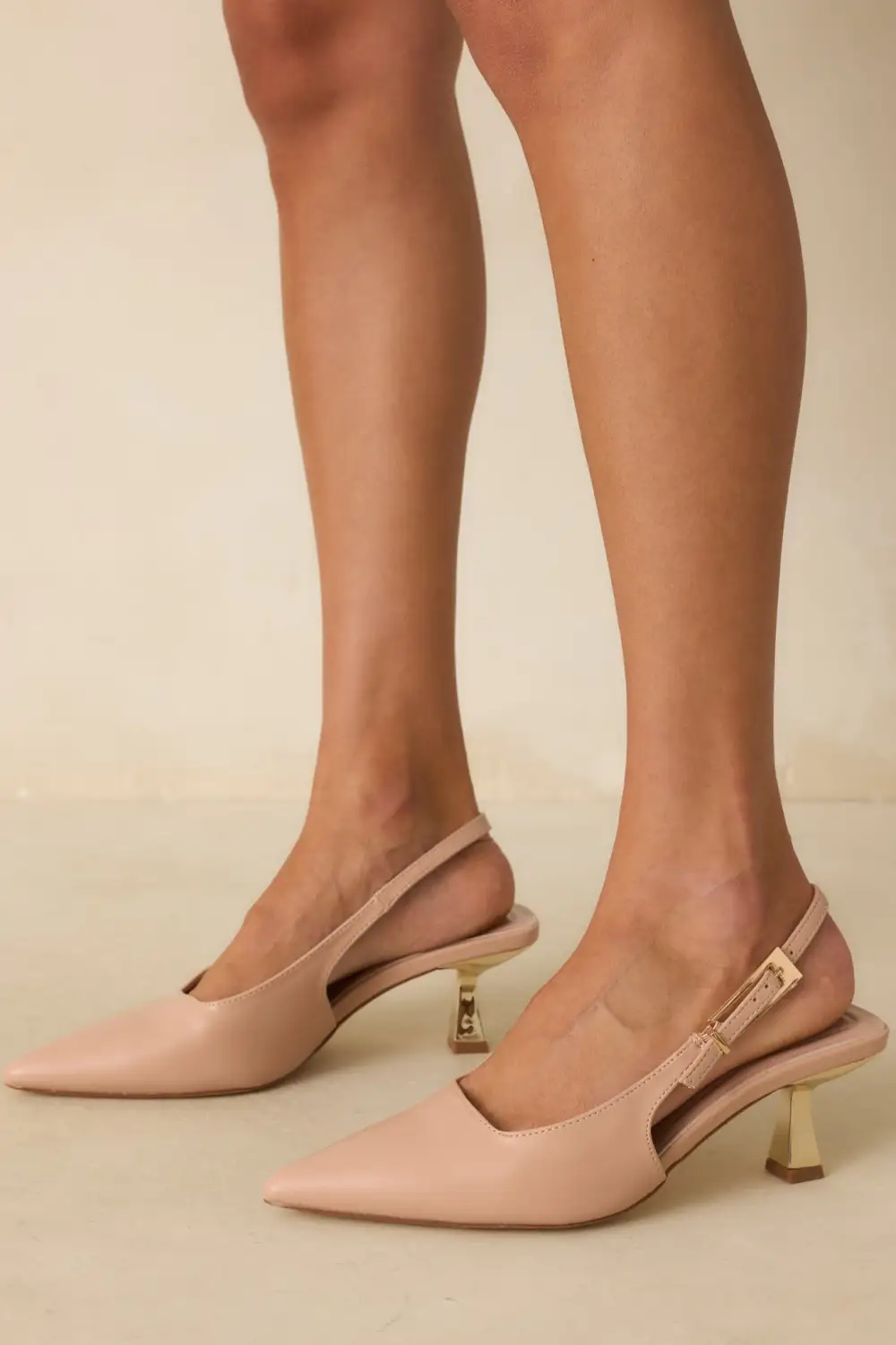 Roomy Faux Leather Leather Heels
