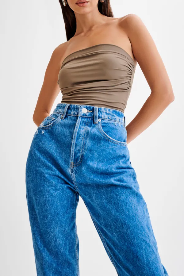 Recycled Nylon Ruched Bodysuit