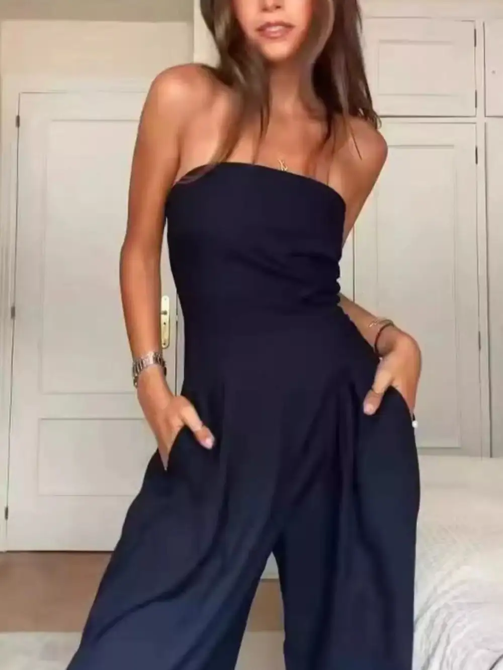 Everyday Denim Wide Leg Jumpsuit