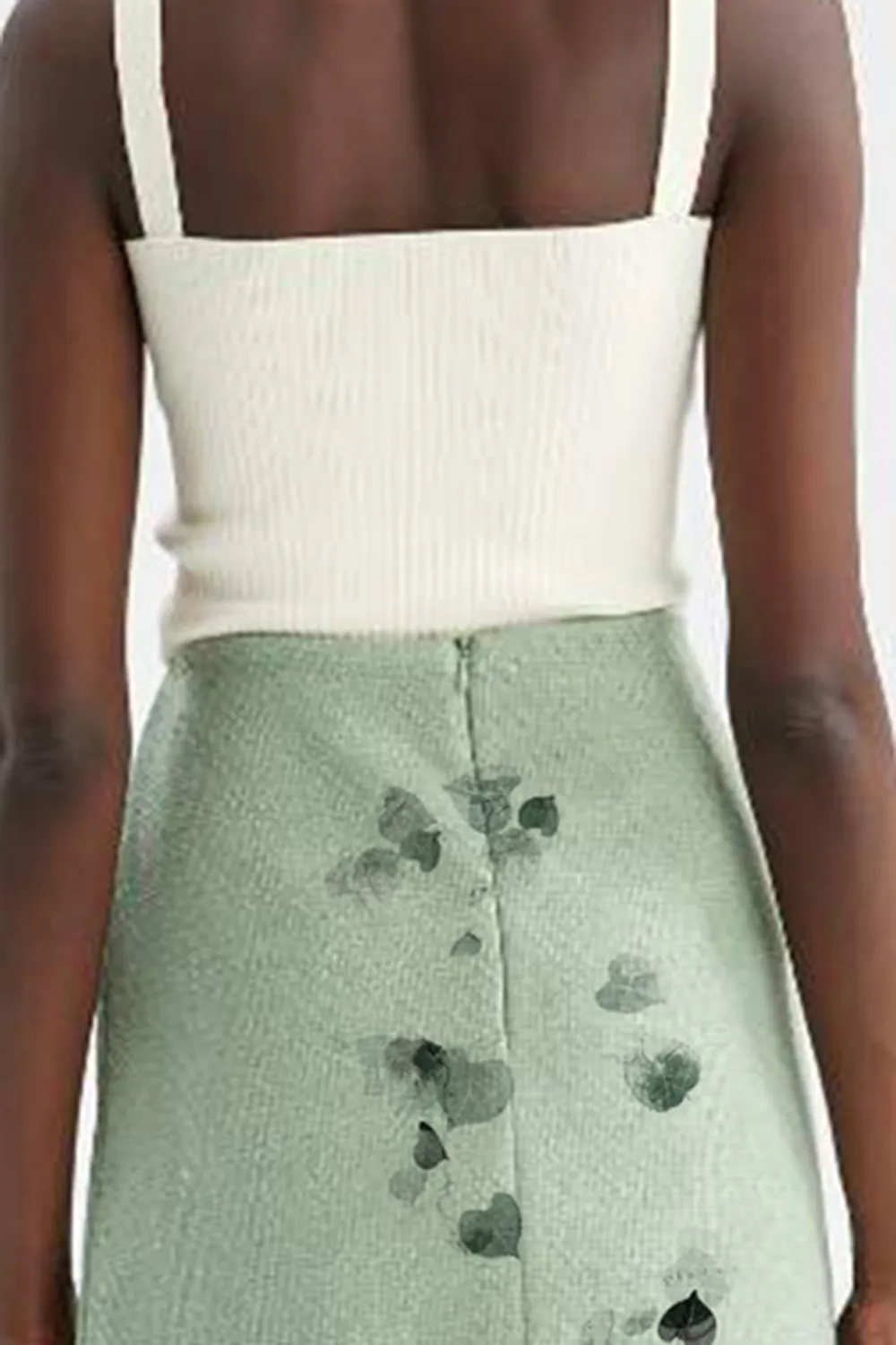 Embroidered Tweed Mini Skirt