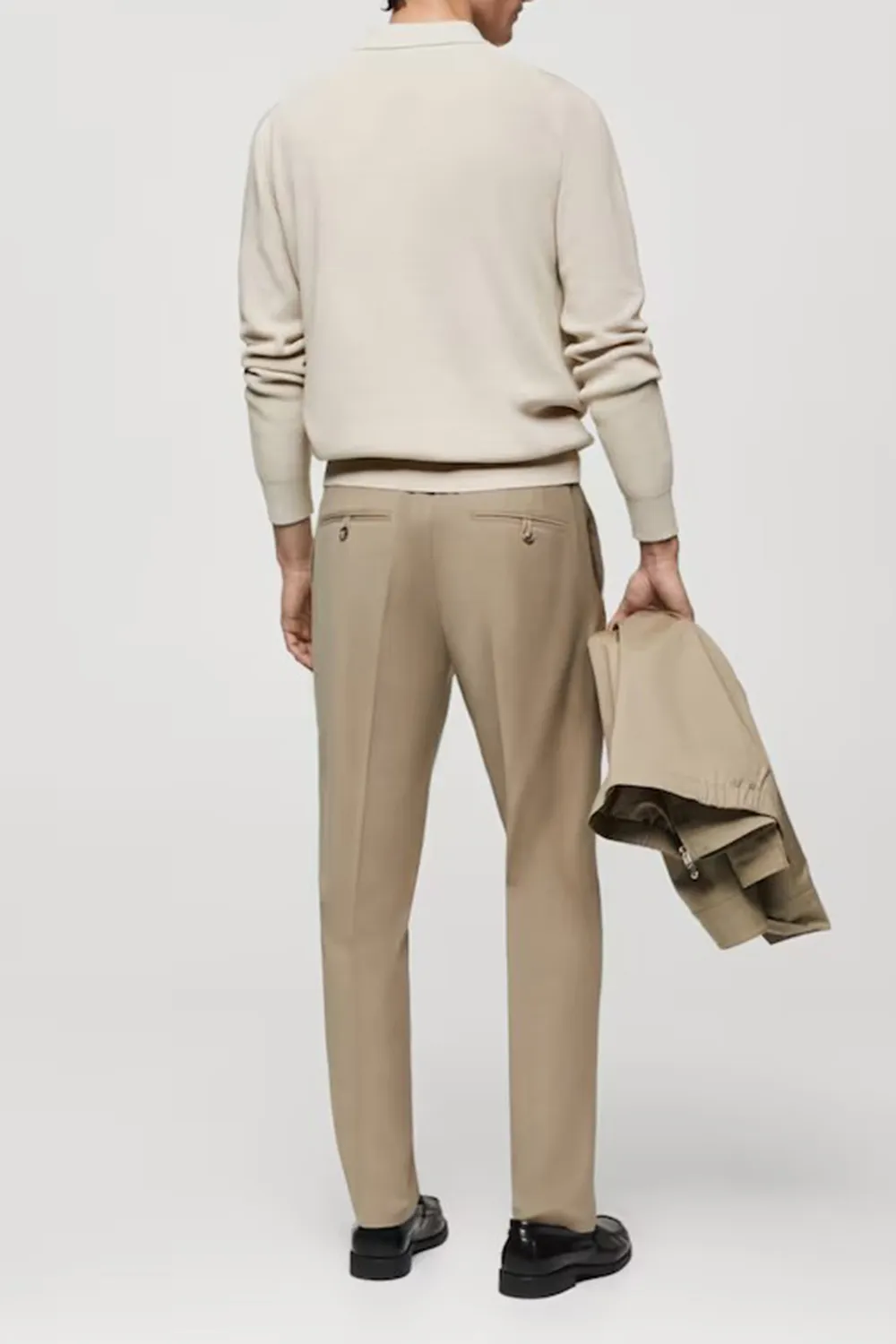 Ribbed Knit Polo Shirt