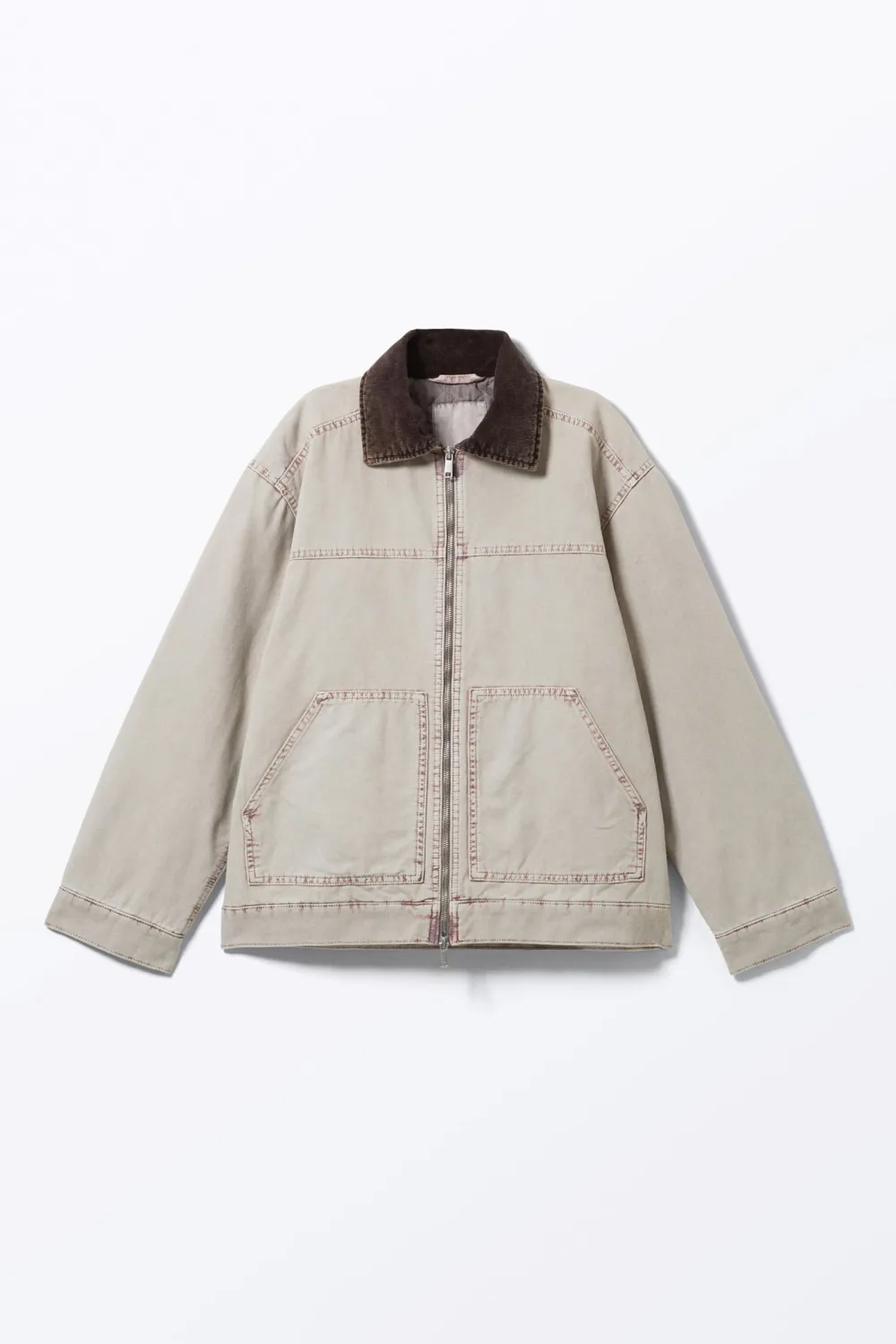Zip Up Drop Shoulder Jacket