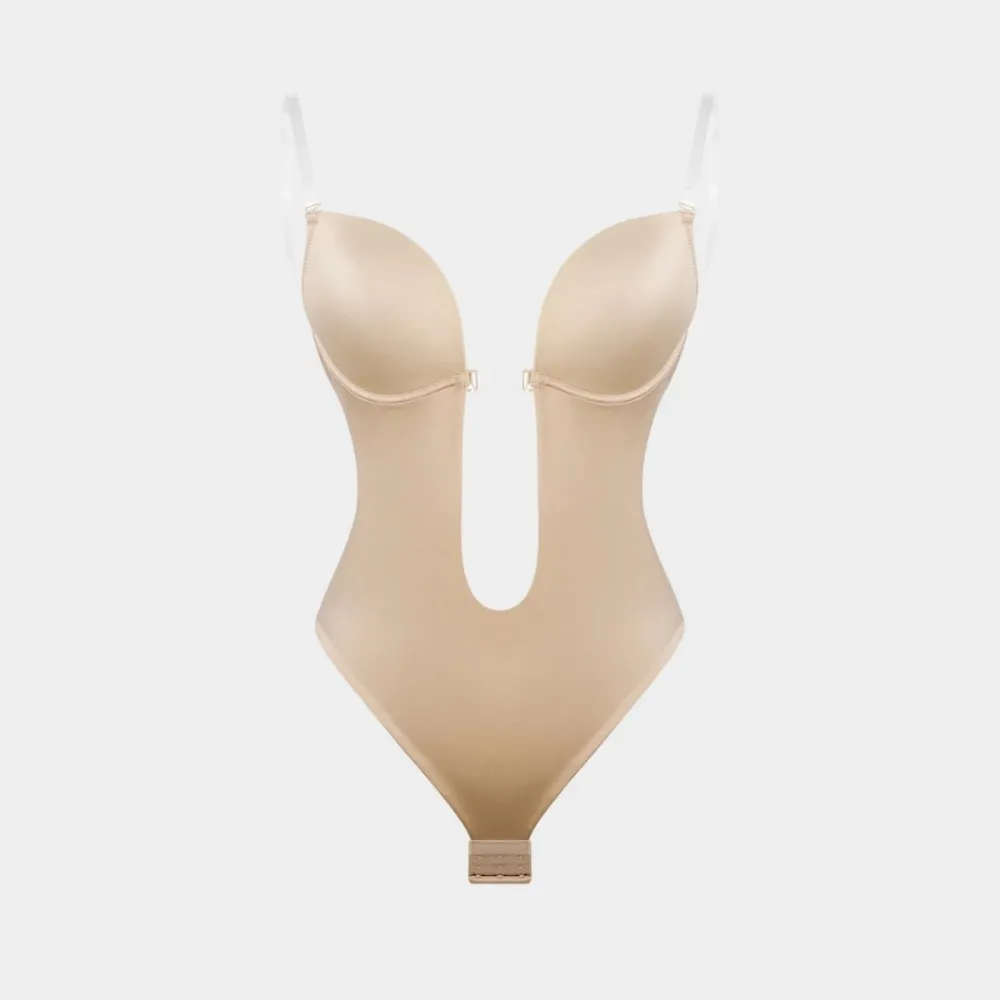 Backless U Plunge Clear Strap