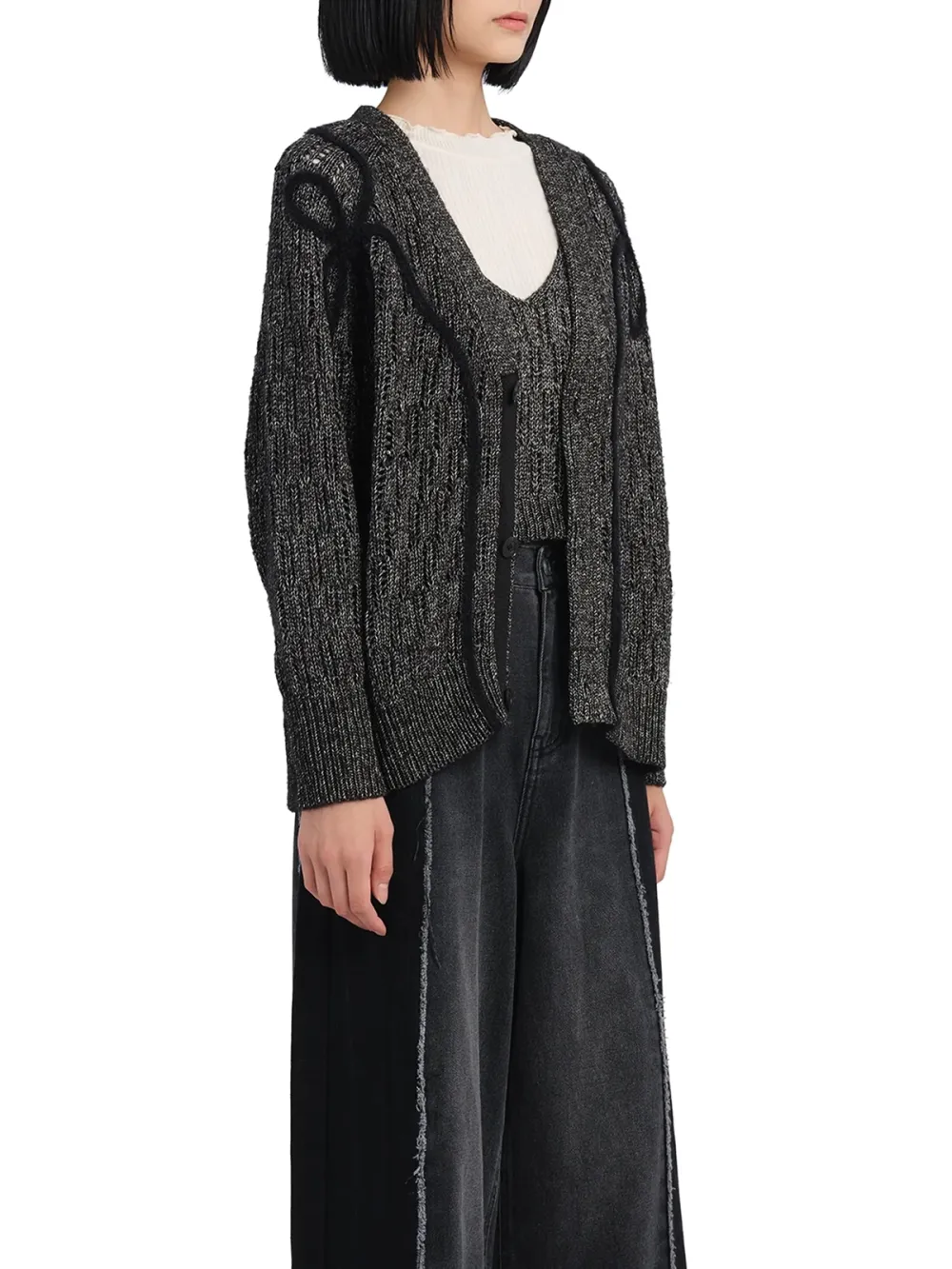 Tweed Textured Cardigan Jacket