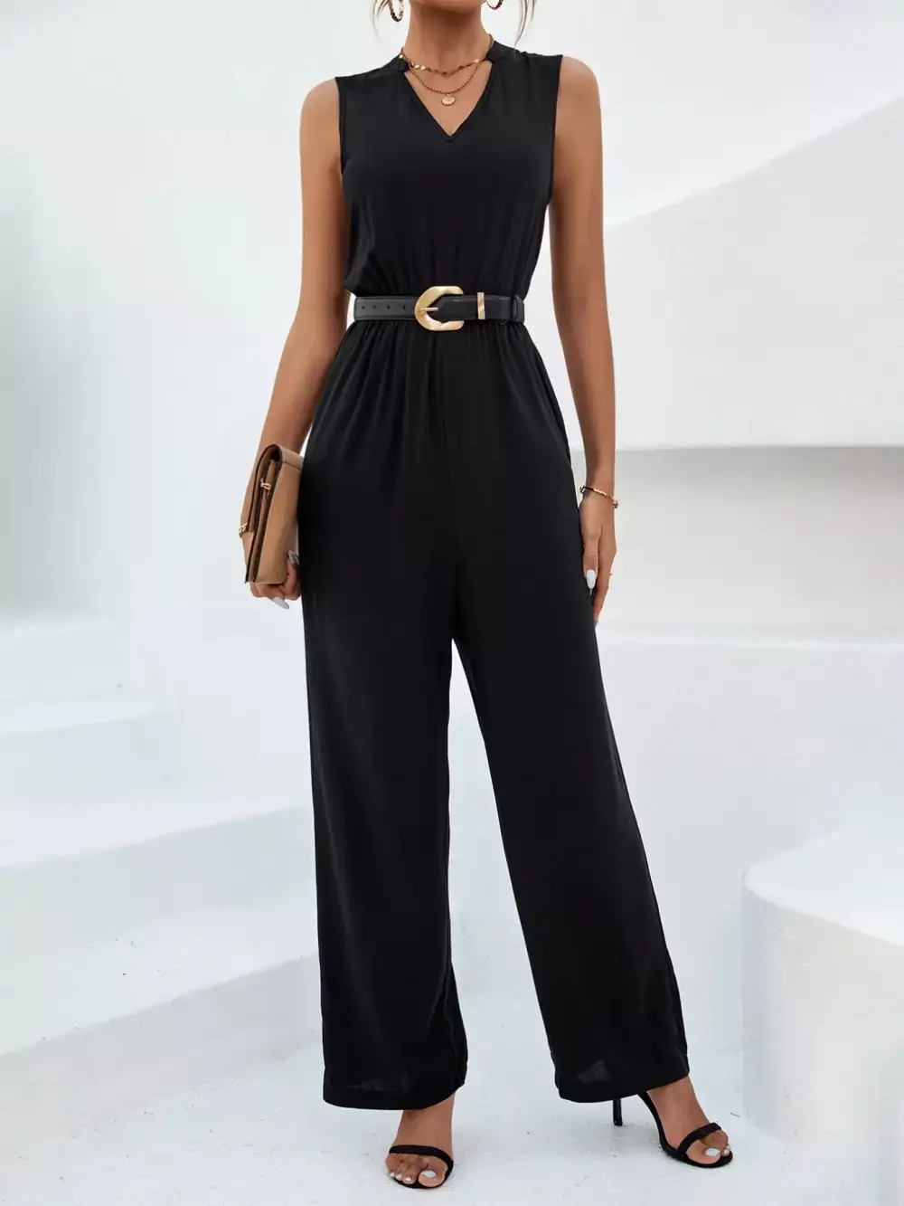 Weekend Wide Leg Sleeveless Jumpsuit