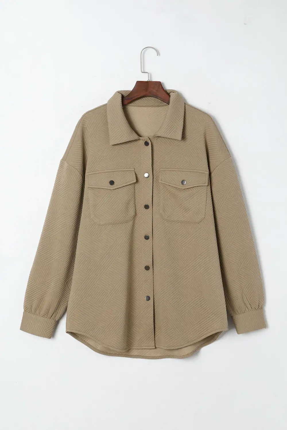 Everyday Pocket Flap Pocket Button Front Shacket