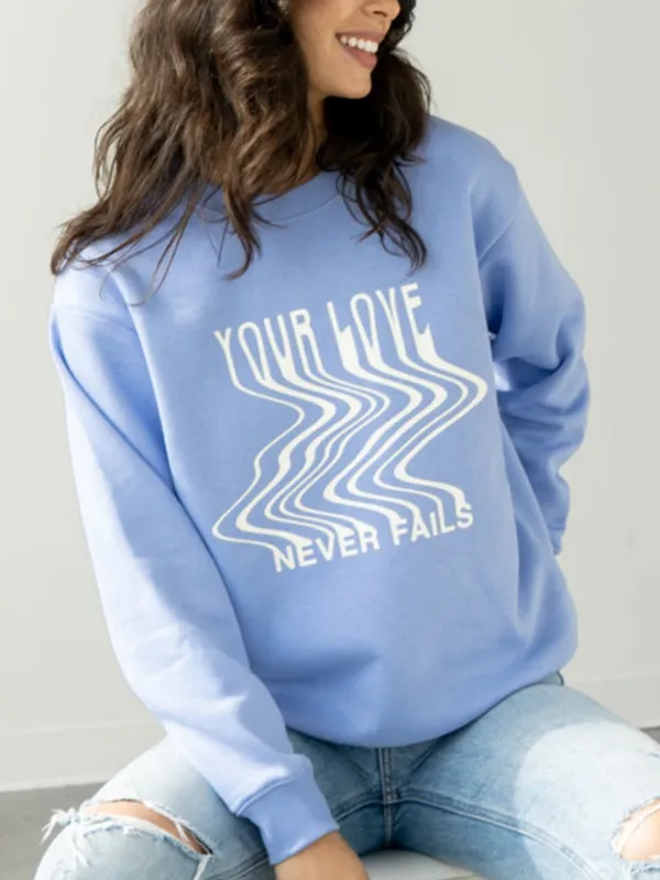 Women's Creative Letter Print Hooded Long-Sleeve Sweatshirt