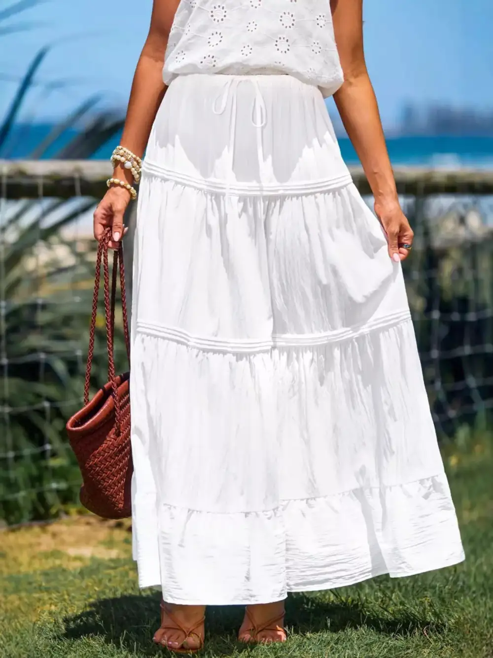 Easygoing Tiered Flowy Maxi Skirt