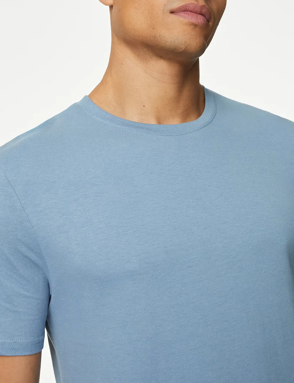 Slim Fit Pure Cotton Crew Neck T-Shirt