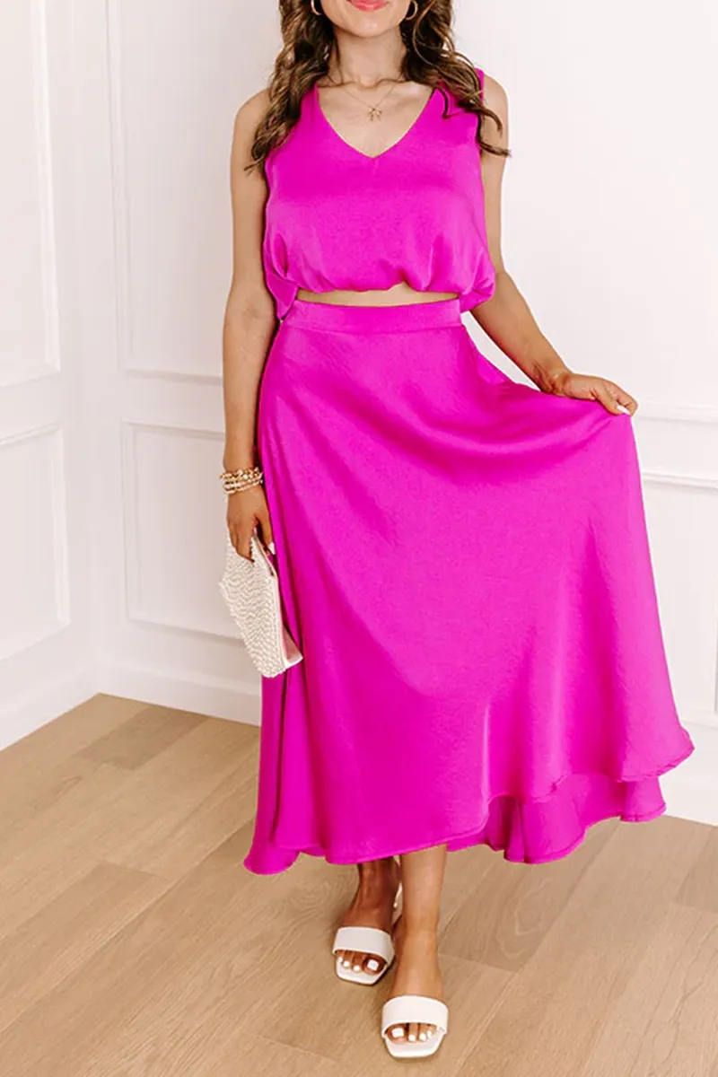 Exquisite High-End Design Simple Women's Skirt