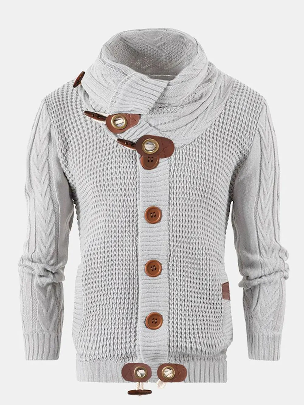 Button Up Turtleneck Cardigan