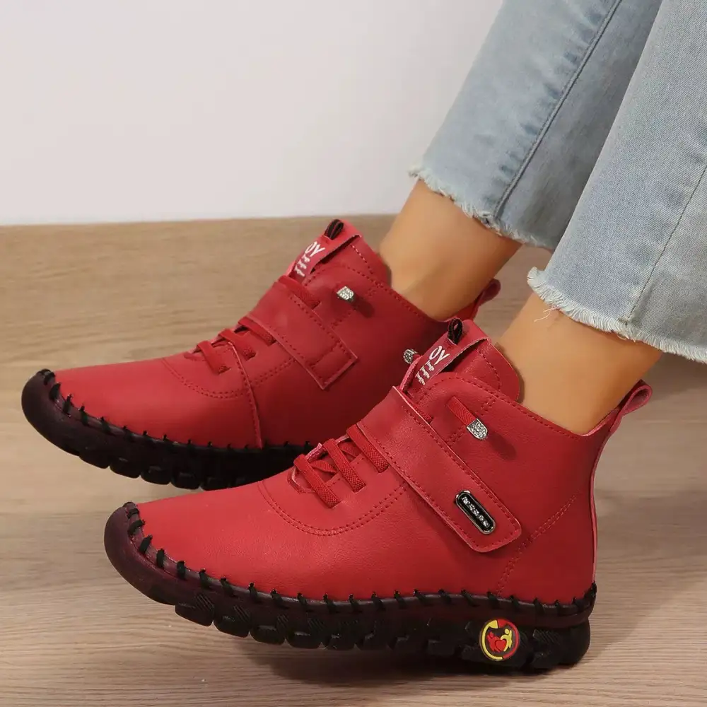 Lace-Up Platform Ankle Boots