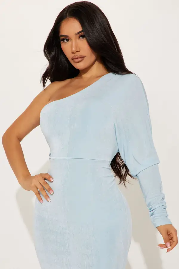 Lana Slinky Maxi Dress - Blue