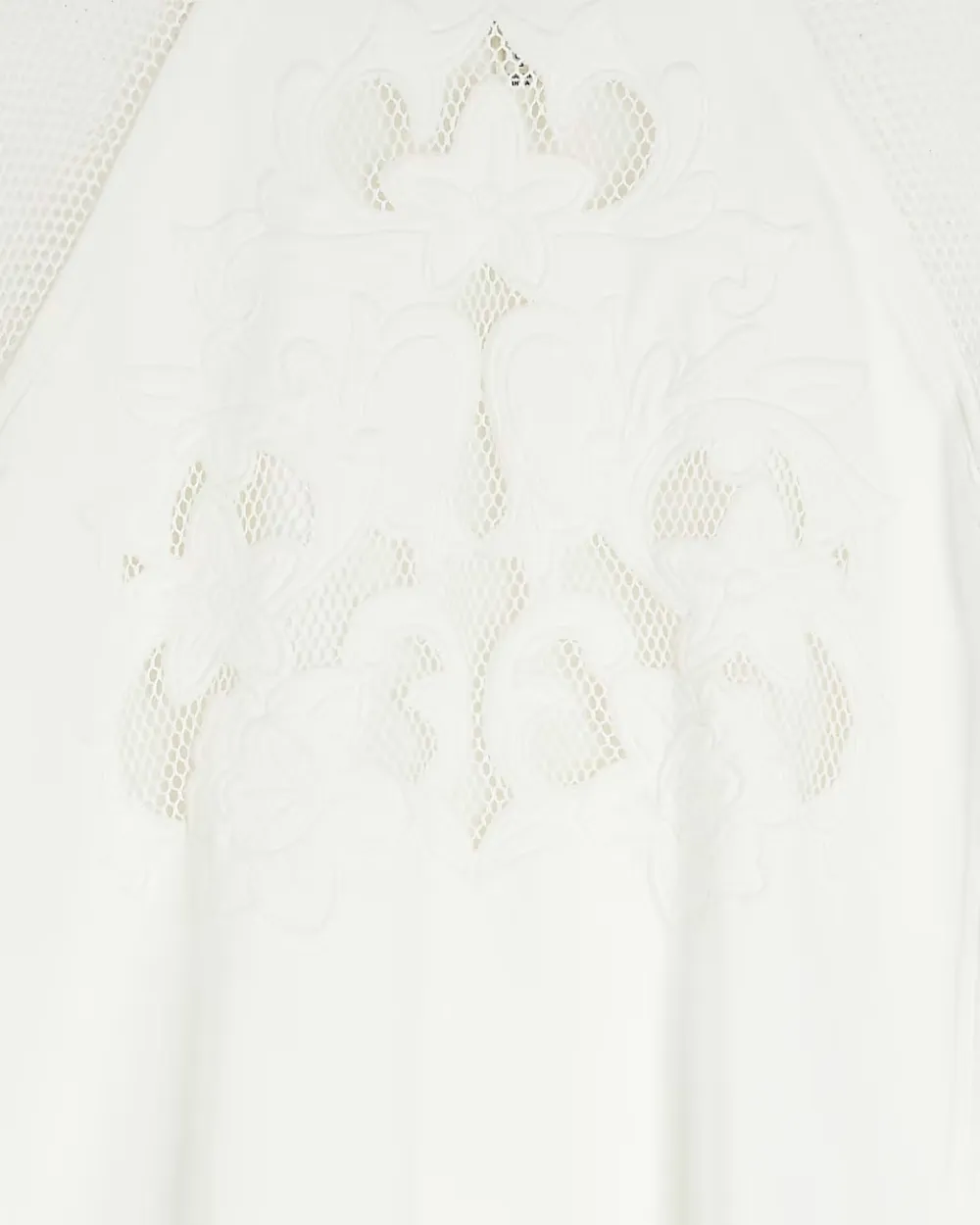 Cream Shoulder Art Hollow Cotton Sweatshirts