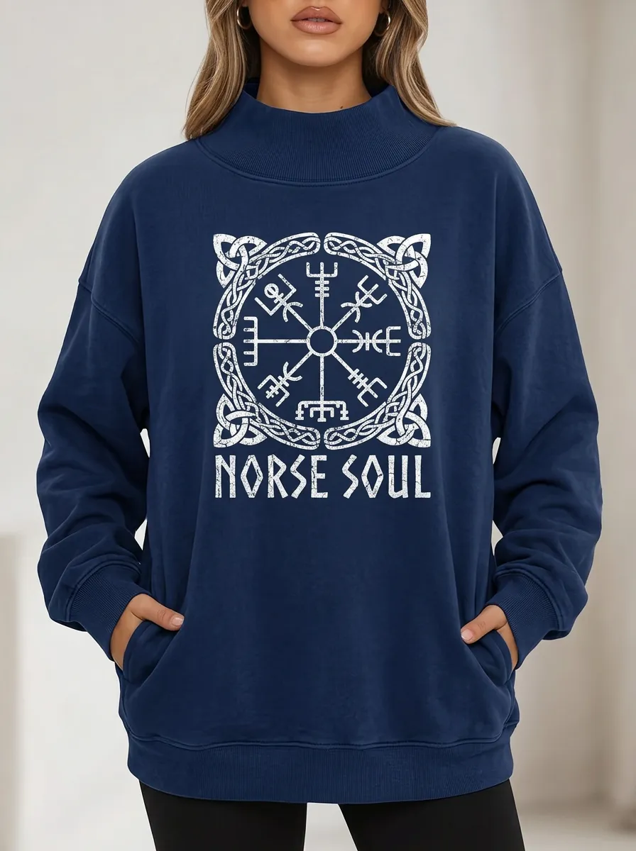 Norse Soul Viking Compass Casual Hoodie Sweatshirt