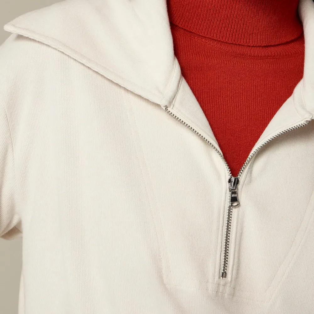 Soft Rib Quarter-Zip Tops