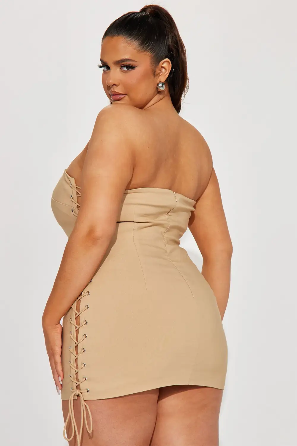 The Chella Mini Dress - Tan